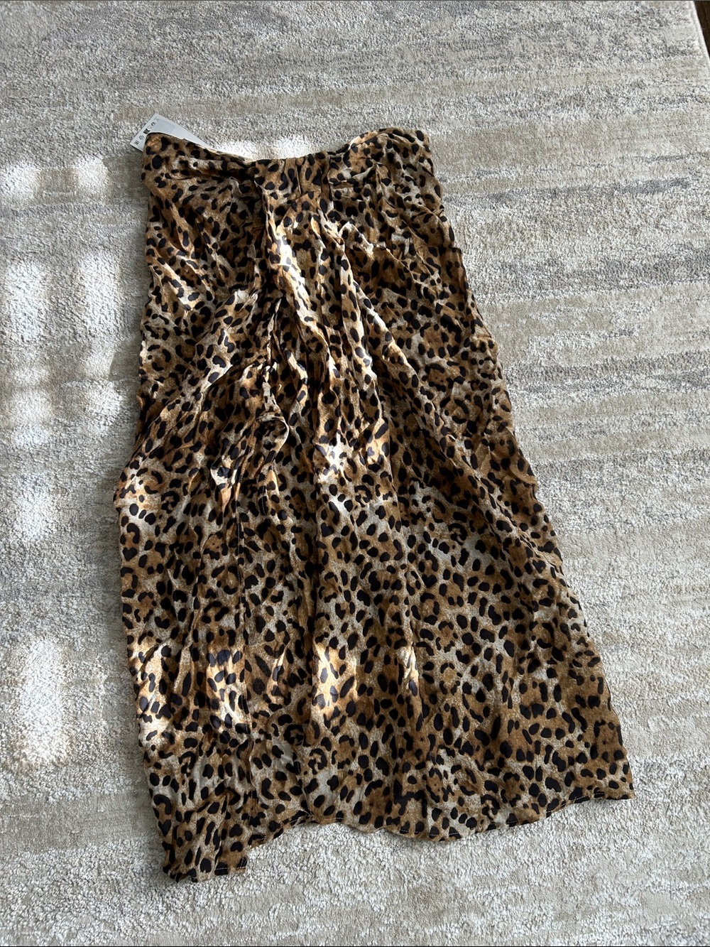 zara leopard print skirt